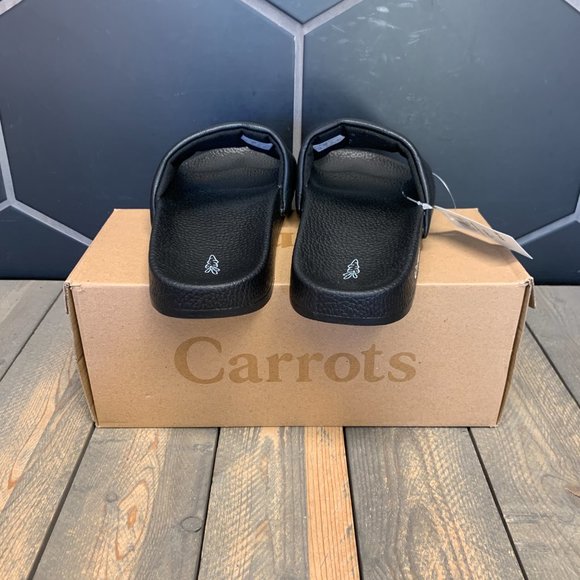 *New W/Box Men Carrots Anwar Black Embossed Sandals Slides Slip On Summer Casual - Picture 4 of 5